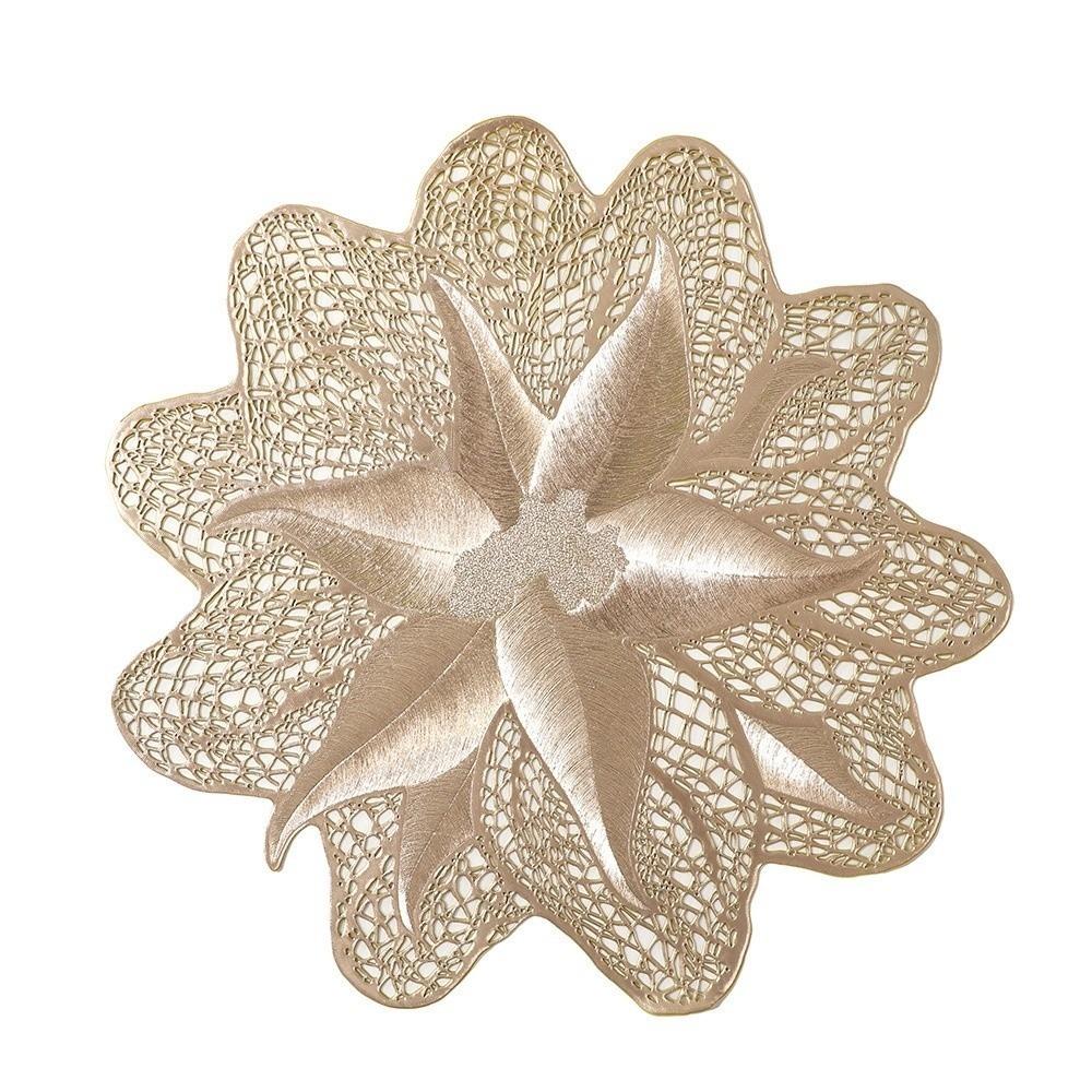 Decoration Heat Insulation Christmas Table Placemat Anti-scald Anti-slip Flower Dining Mat Coaster Glossy Cup Mats Craft