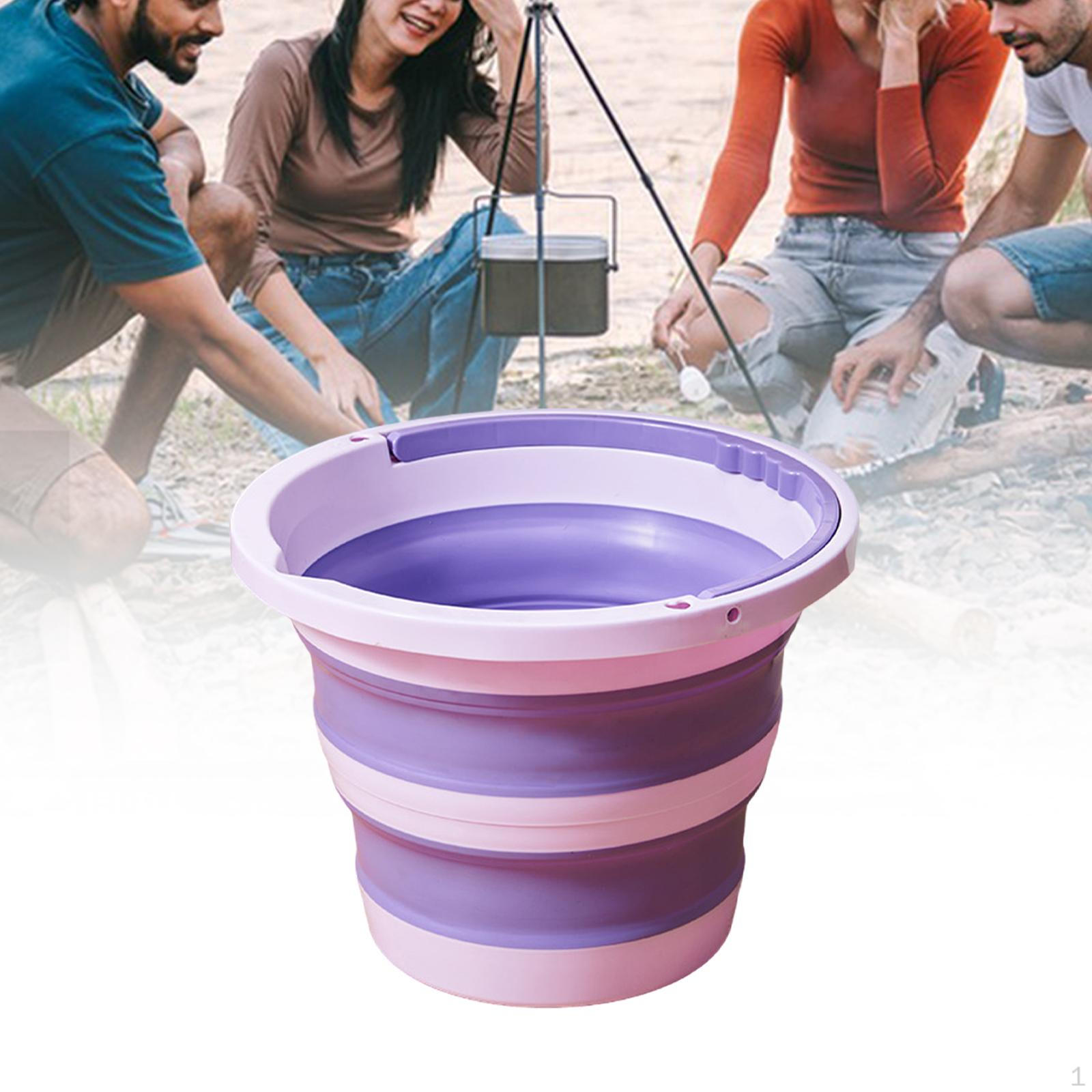 

Портативное складное ведро 10 л, многофункциональное для мойки автомобилей с ручкой, бытовая швабра для стирки фиолетовый