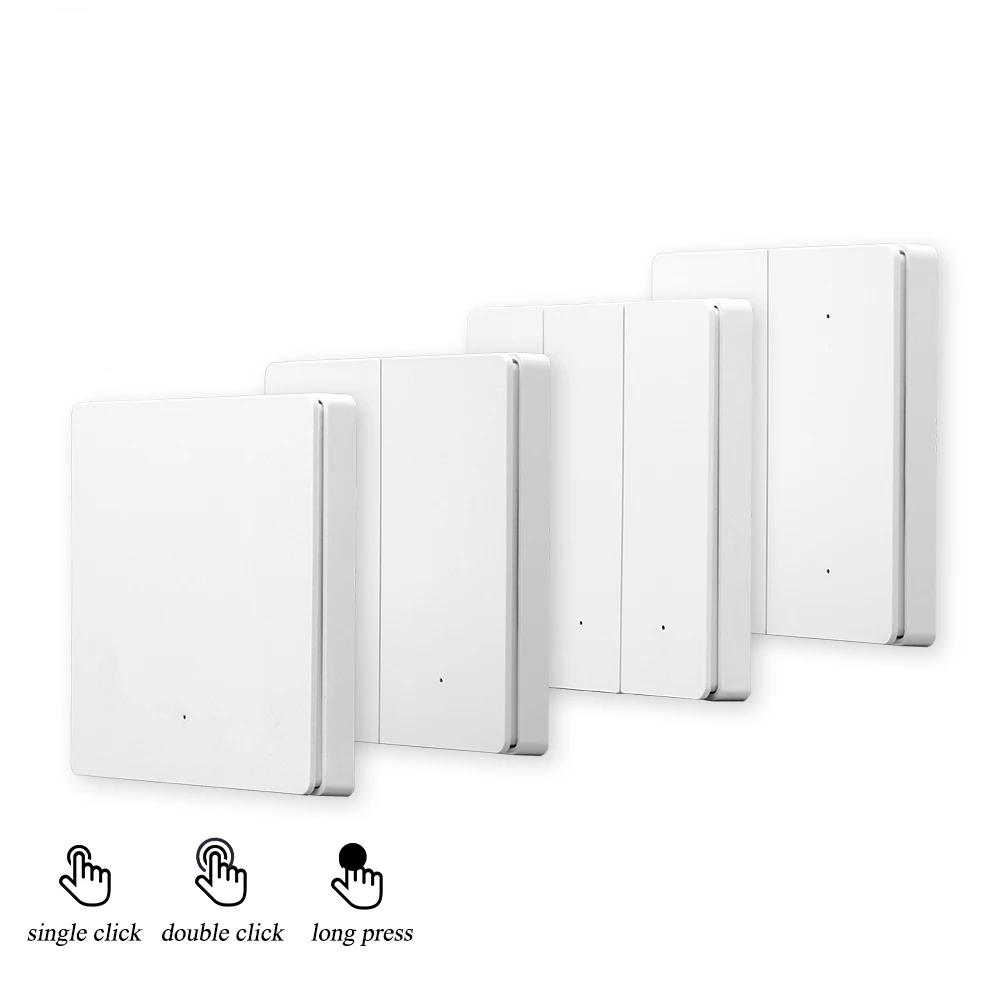 Tuya Zigbee Wireless Scene Switch Remote Control 1/2/3/4 Gang Black Grey Battery Powered Work With ZigBee2mqtt Home Assistant