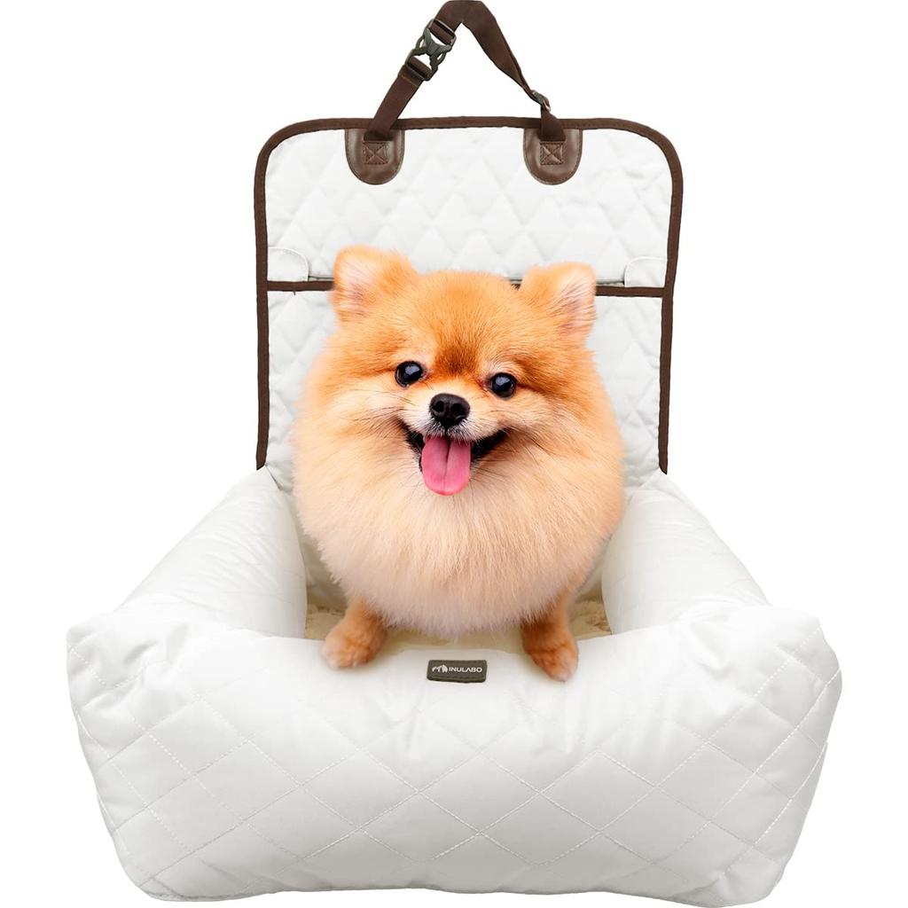 INULABO Drive Car Seat for Perfect for Driving Beds and Prevents Car Sickness Snow Box, Dogs, Outdoors, 2-Way, Washable, Stain-Resistant, (S, White)