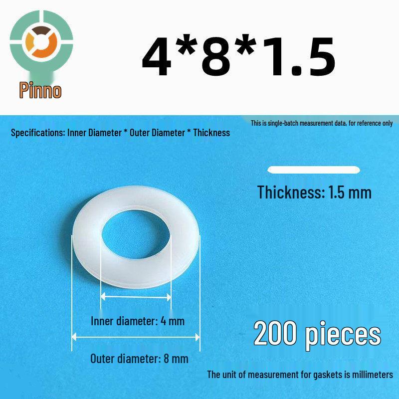 Thickened Nylon Plastic Flat Washer: Hard Plastic Gasket M2-M16