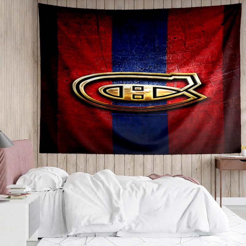 1PC Canadiens Hockey Team Tapestry Accessories Playroom Tapestry, for Bedroom,Livingroom, dormitory Room Wall Decor Fan Birthday Gifts