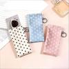 1Pc Polka Dot Eyeglass Pouch With Keychain Portable Scratch-Resistant Soft Glasses Case Storage Bag For Women Daily Use Travel