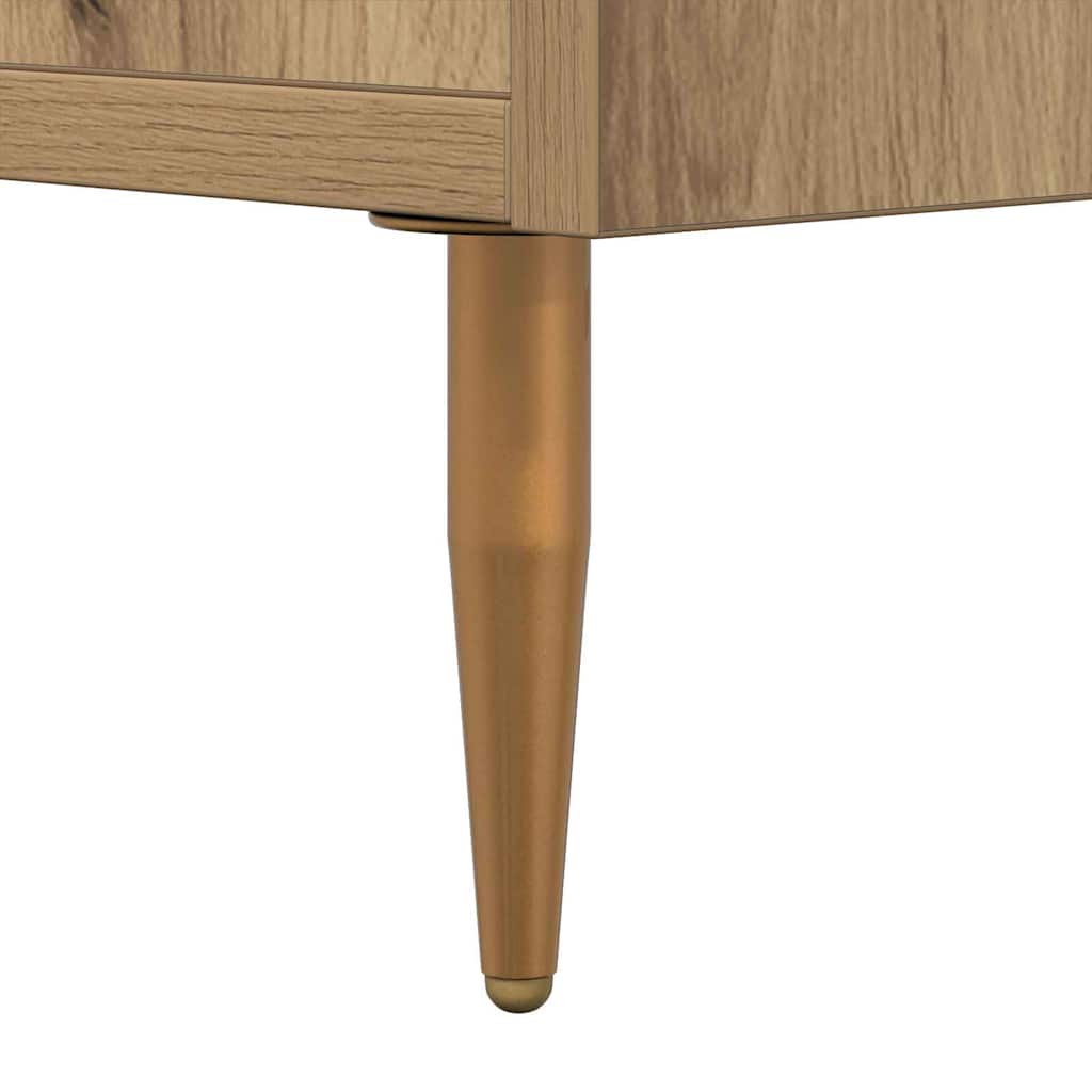 Nightstand Set of 2 Artisan Oak Finish 40 x 35 x 47.5 cm Engineered Wood