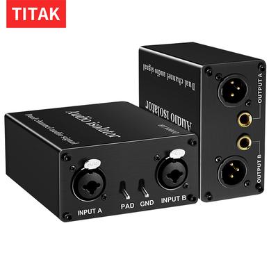 Audio Isolator Noise Reduction DI Ground Box 6.35 To Cannon Stereo Agricultural Electric Guitar Sound Card Show Noise EliminatioGood Product