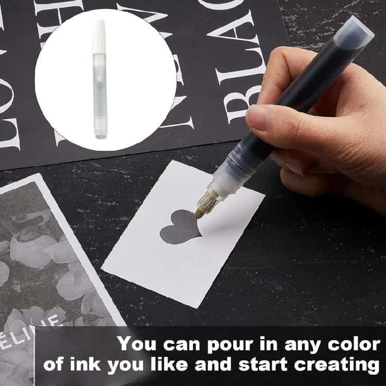 10Pcs Empty Markers Pen Multipurpose Refill Able Markers for Lettering Journaling and Art Enhancing Creative Endeavors
