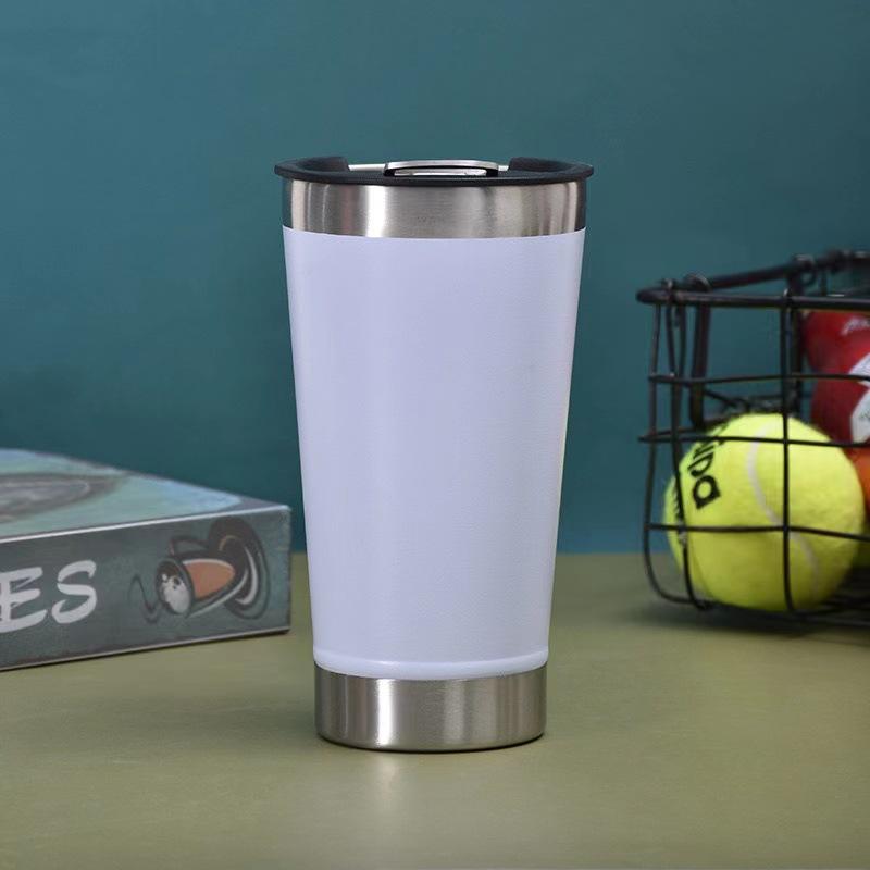 473ml Cold Beer Cups with Bottle Opener Lid Stainless Steel Thermos Water Coffee Mugs for Tea Thermal Tumblers Drinkware