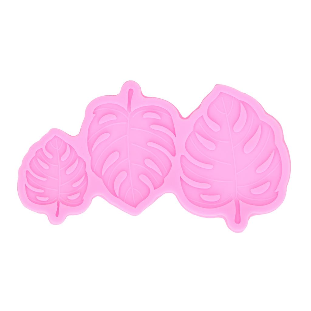 Leaf Mold Food Grade Silicone Nontoxic Cake Ice Cream Mould for Cake Making Baking(Pink )