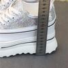 Fashion Genuine Leather Synthetic Platform Wedge Sneakers Chunky Hidden Heel Women Casual Females Spring Autumn  Women Shoes