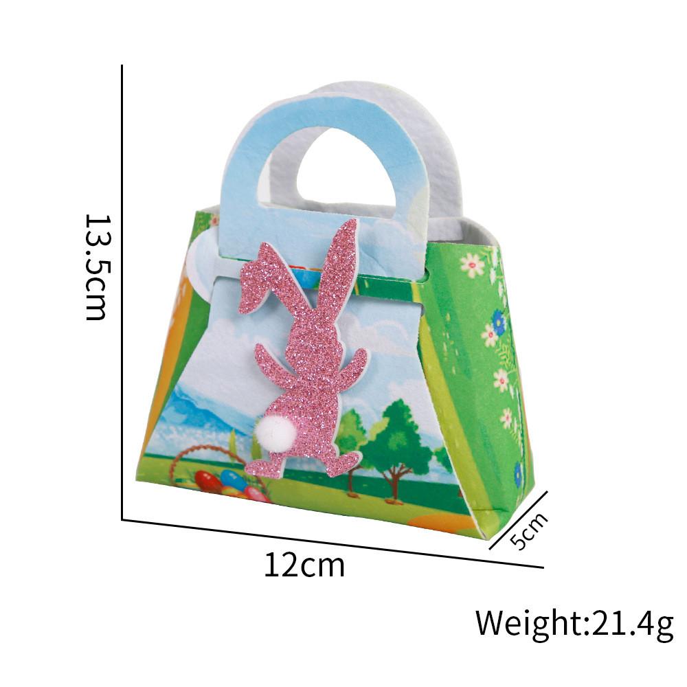 Delightful Easter Felt Carry Bags With Bunny And Chick Patterns Ideal For Candy And Gift Storage