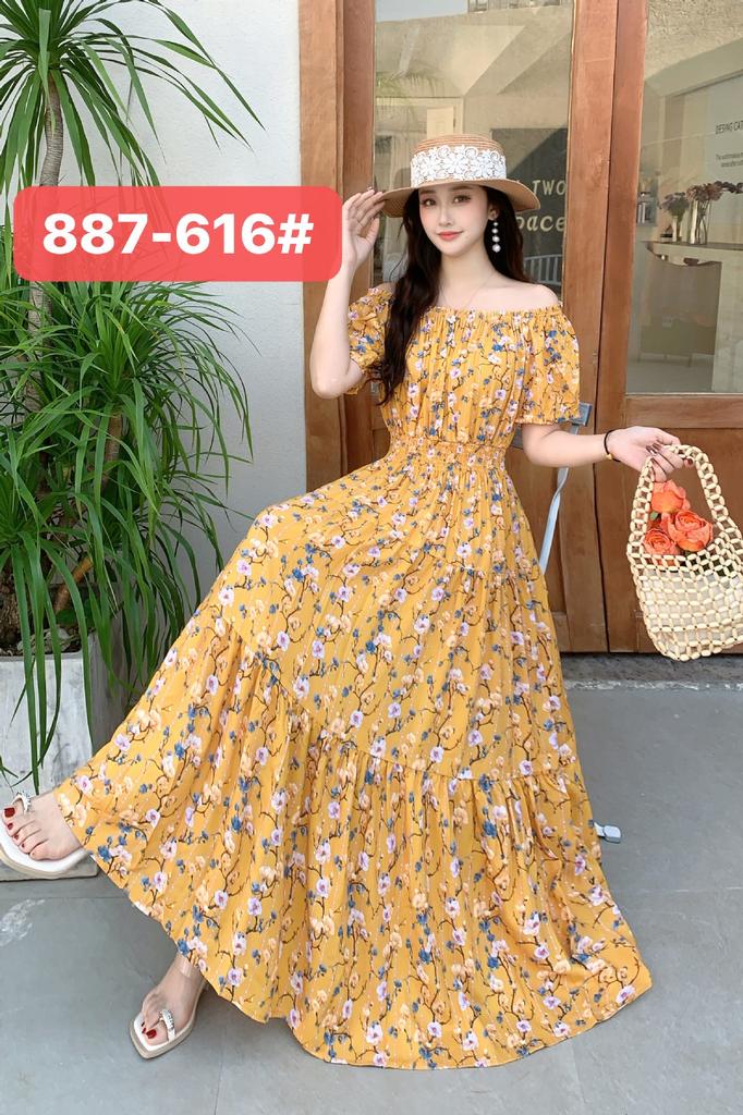 Seaside vacation beach dress cotton floral dress female shabahemi muslim
