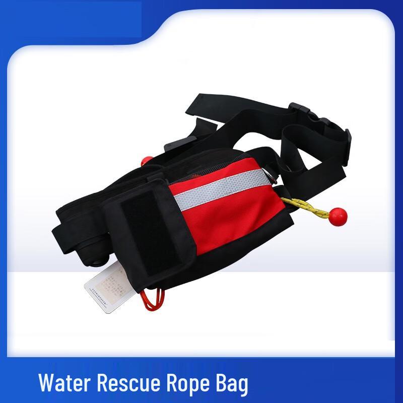 

Outdoor Water Rescue Rope Kit with Reflective Rope and Waist Bag 8mm Rope, 30m Length