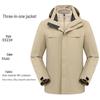 Winter Outdoor Heat-Sealed Warm Couple Outfit: Men's & Women's 3-in-1 Windproof Two-Piece Set