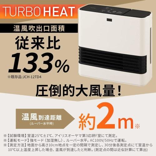 Iris Ohyama Ceramic Fan Heater, Large Air Volume, 1200W, Humidification Function, 3 Level Temperature Adjustment, Fall Off Function, Quick Heating, Sm