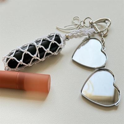Portable Woven Mesh Lipstick & Foundation Storage Bag, Multi-functional Hanging Organizer