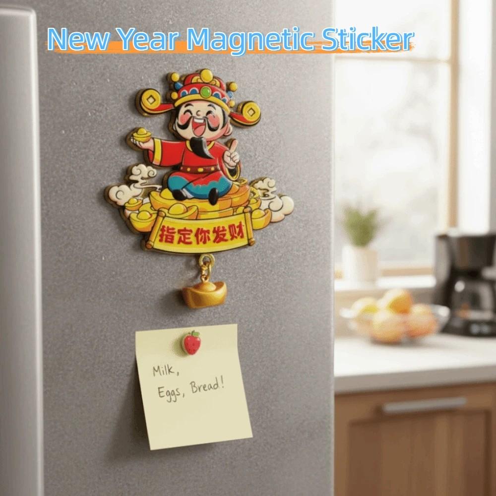 Cartoon 3D Kühlschrankmagnete Traditioneller Glücksbringer Magnetsticker Feierparty