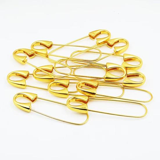 10Pcs Safety Pins for Clothes Golden Clothing Pins Heavy Duty Alloy Safety Pins for Clothes Sewing Craft Securing Thick Fabrics