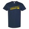 Michigan Wolverines Warrior Slant T-Shirt - Navy