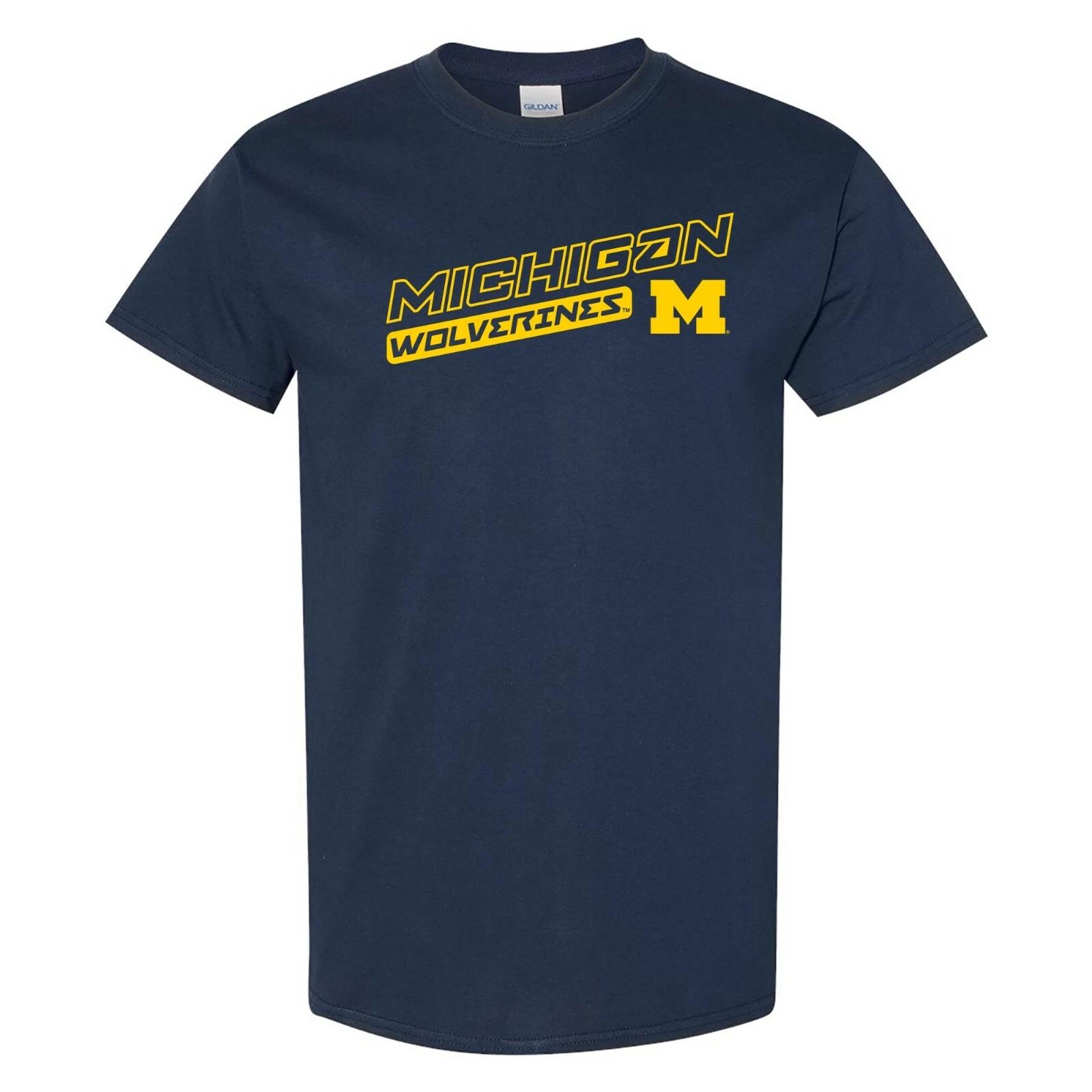 Michigan Wolverines Warrior Slant T-Shirt - Navy S