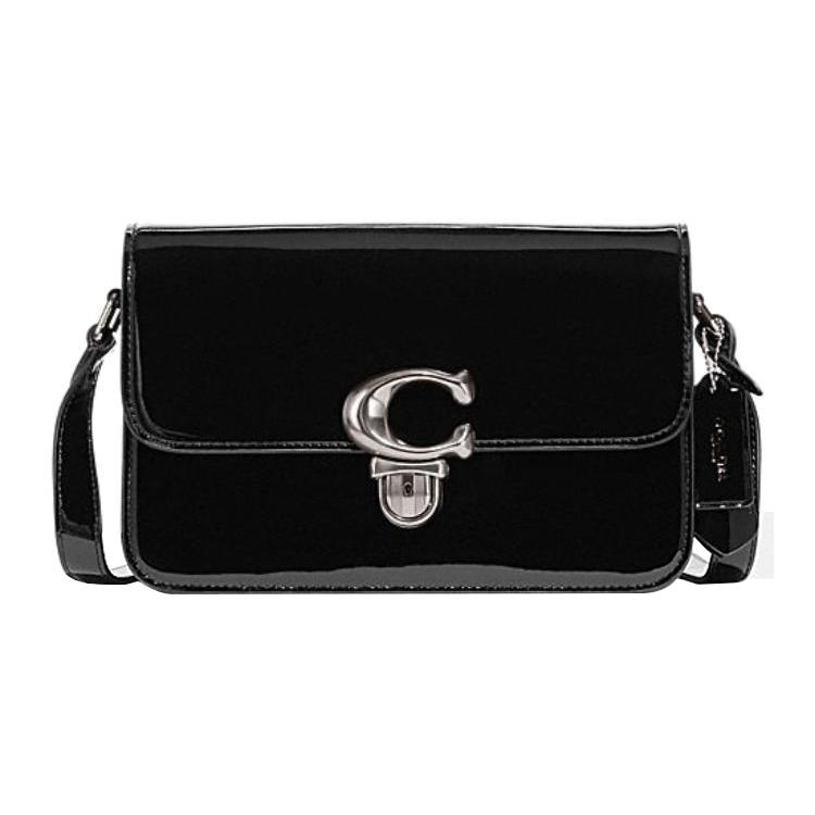 New COACH Studio Cow Leather Small Square Bag, Crossbody Bag, Shoulder Bag Women's Black CE723-LHBLK