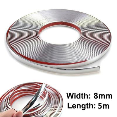 8mm*5m Car Decoration Strip Chrome Car Styling Moulding Trim Silver Hot 2020
