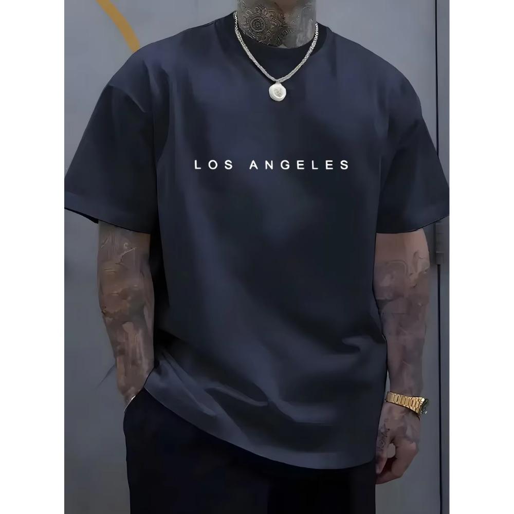 Men's Fashion Trendy Round Neck T-shirt Versatile Short Sleeve Shirt Outdoor Trendy Breathable T-shirt