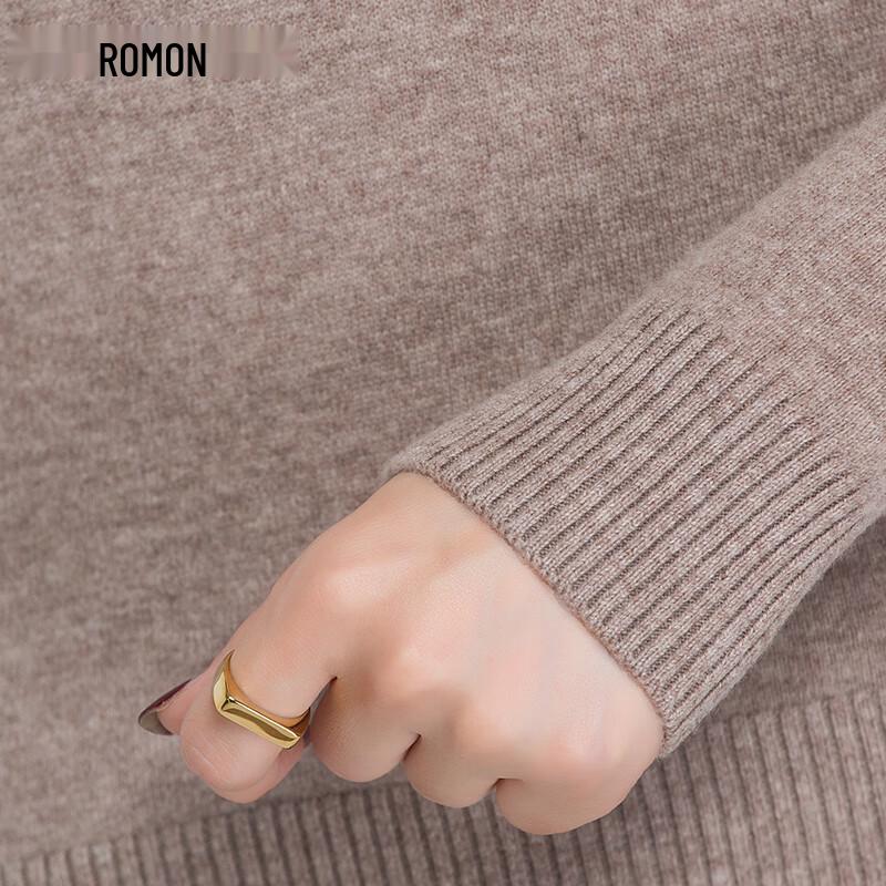 Luomeng Women's 100% Merino Wool Crew Neck Sweater