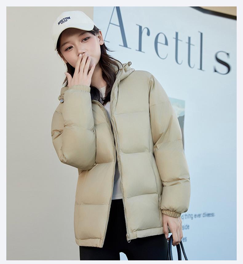 2025 Unisex Winter Thick Hooded Down Jacket, Warm Short Casual Puffer Outerwear for Couples