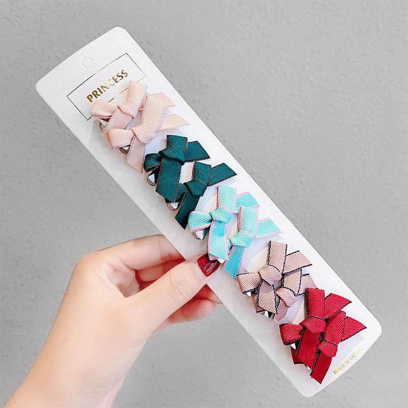 

10 шт., детская заколка для волос с бантом, детская челка, головной убор для девочек, милая маленькая заколка для волос, сломанная заколка для волос, аксессуар для волос принцессы