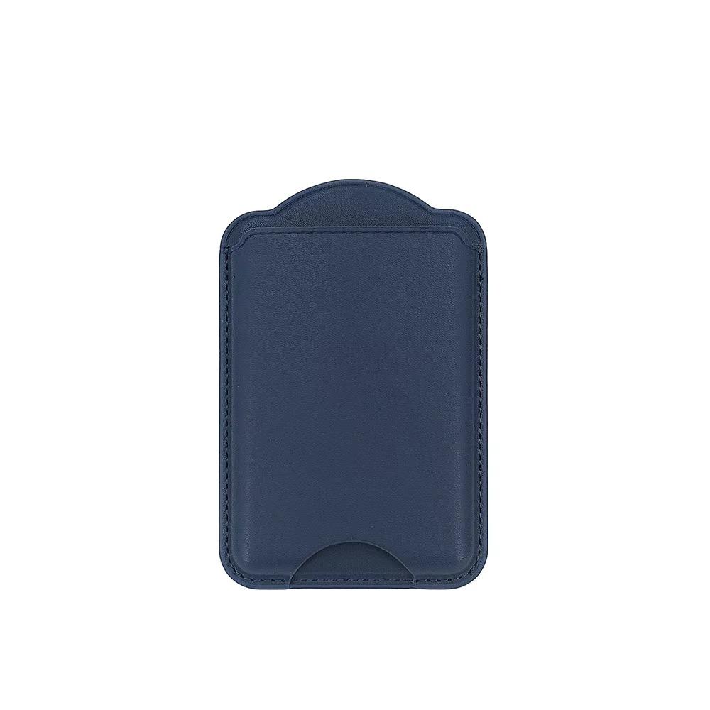 

For Magsafe Magnetic PU Leather Card Holder Wallet Cards Case For apple iPhone 17 Air 16 15 Pro Max Samsung Galaxy S25 S24 Ultra синий