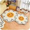 Sunflower Shape Round Carpet Cartoon Bedside Rug Non -Slip Kids Bedroom Table Floor Mats Children Soft Doormats Home Decor