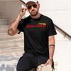 T-shirt MALOSSI pesante con stampa retrò, divertente, girocollo, per il comfort quotidiano