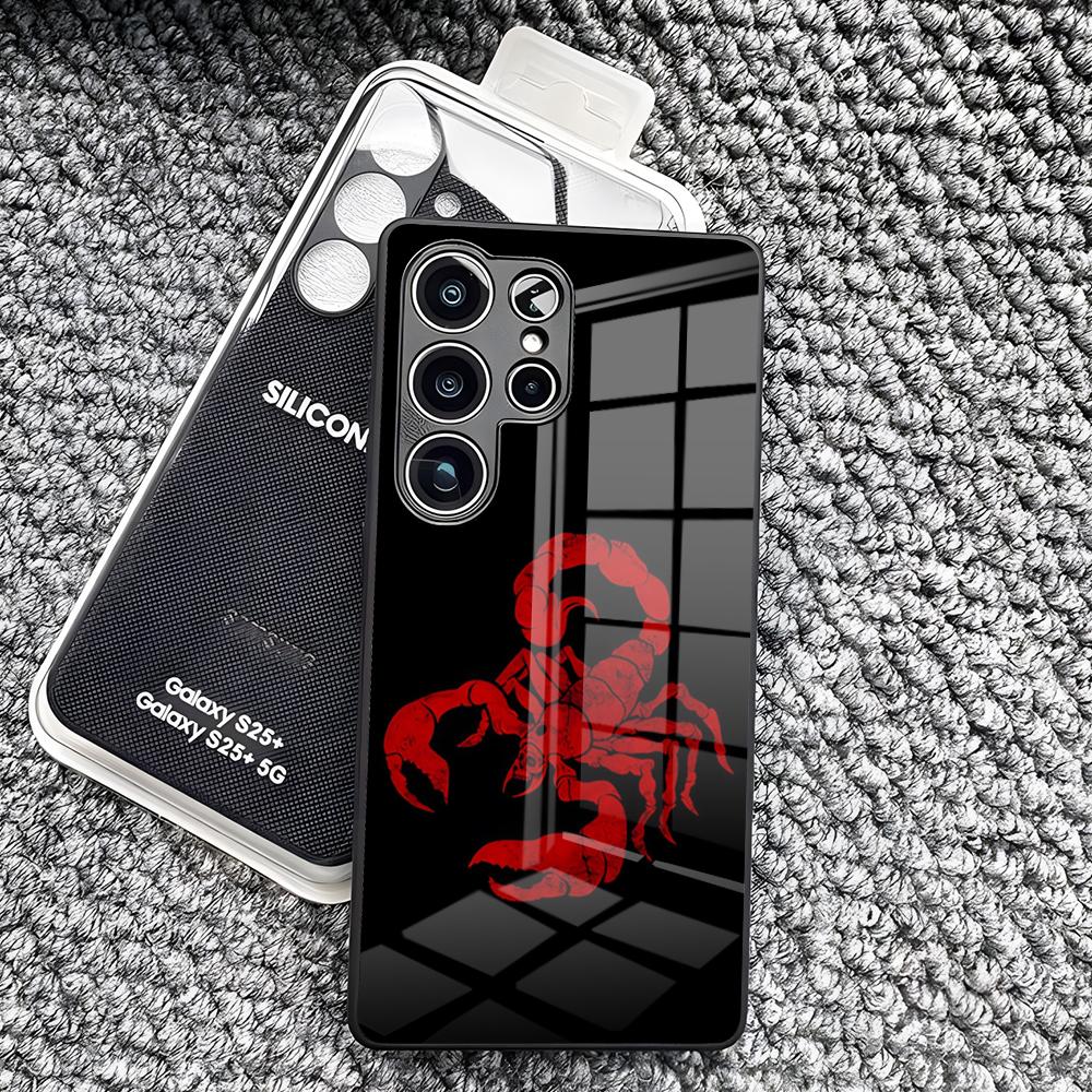 Scorpion Tattoo Design Phone Case For Samsung S26 Ultra S25 Edge Ultra S23 S22 S21 S20 Ultra Plus S24 Fe A25 Glass Cover