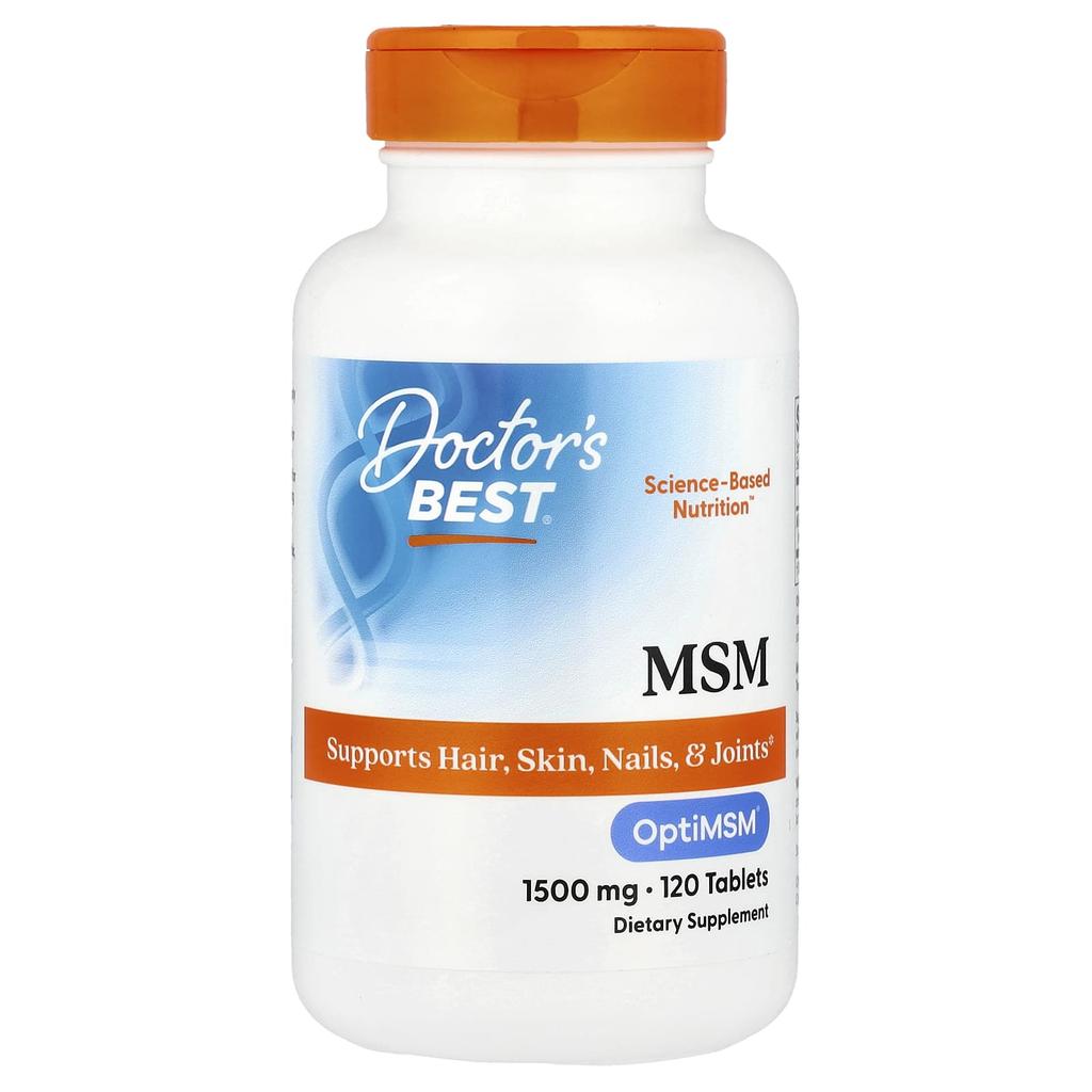Doctor'S Best, MSM with Optimsm, 1,500Mg, 120 Tablets