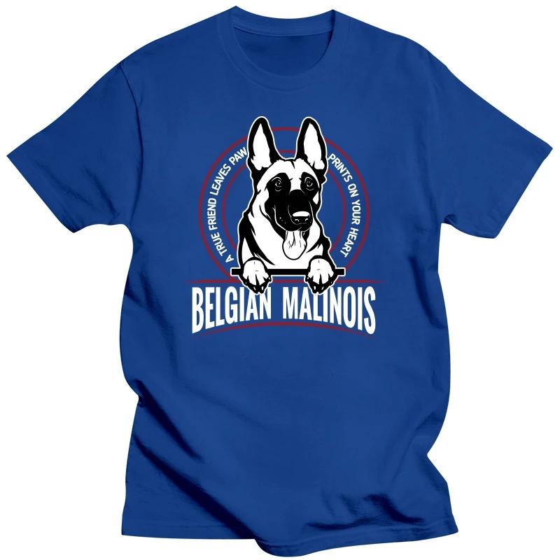 Fashion Men T Shirts Belgian Malinois Tshirt Short Sleeve Cotton Tee Top Best Friend Shepherd Dog T-shirt Clothing Gift Idea