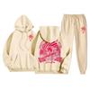 Autunno 2024 Set Felpe con Cappuccio da Donna Manica Lunga Felpe con Cappuccio+Pantaloni Sportivi Casual a Vita Alta con Coulisse Set 2 Pezzi Y2K