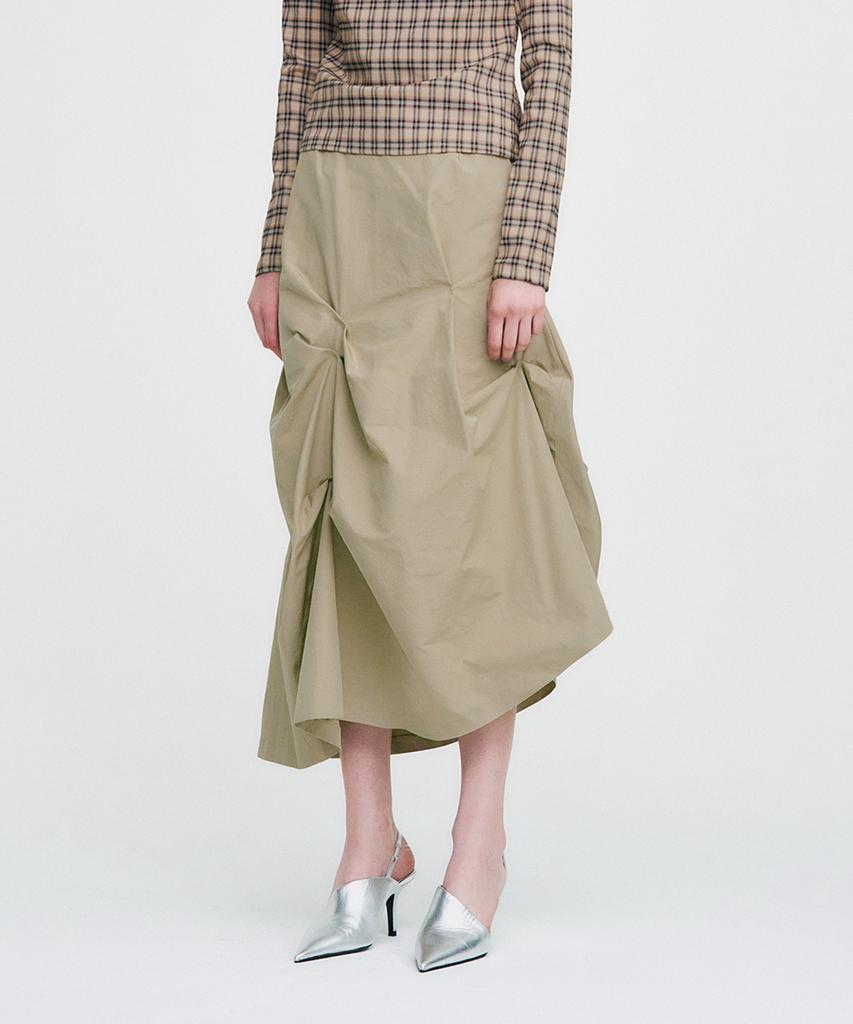 Kimjisu Dozi - Pinched Long Skirt _ Beige