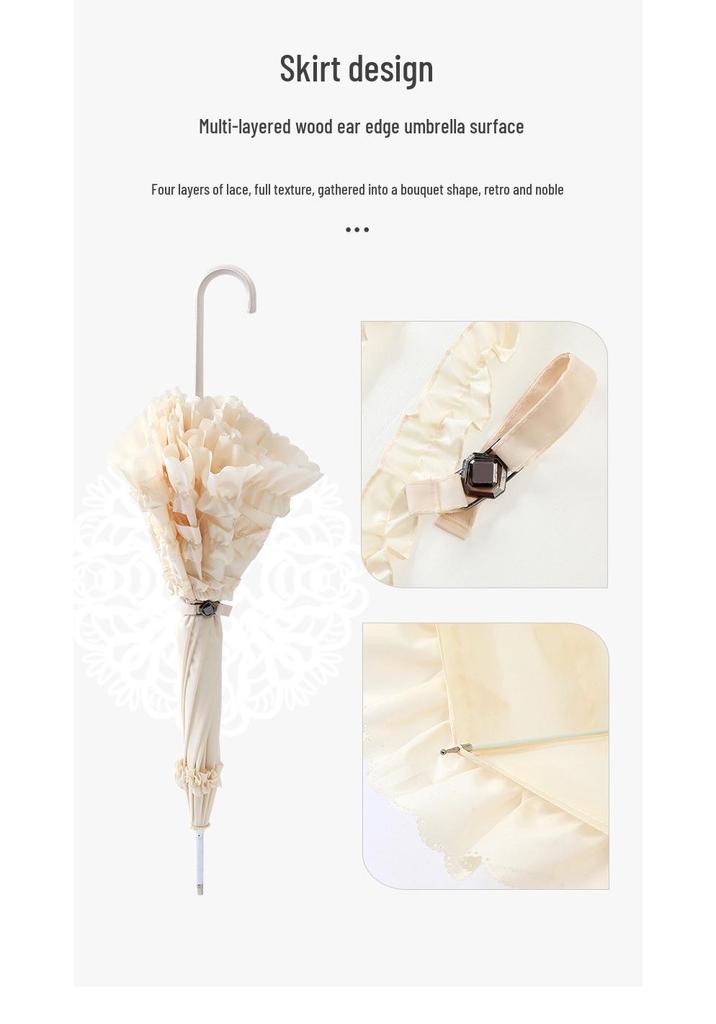 Lolita Princess Retro Lace Sun Protection Cosplay Parasol for Women