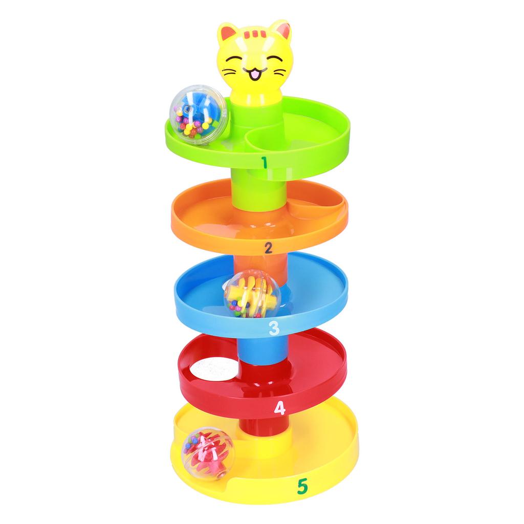 5 Layer Ball Drop Roll Swirling Tower Toy Educational Roll Activity Toy Toddler Ball Ramp ToyRoll