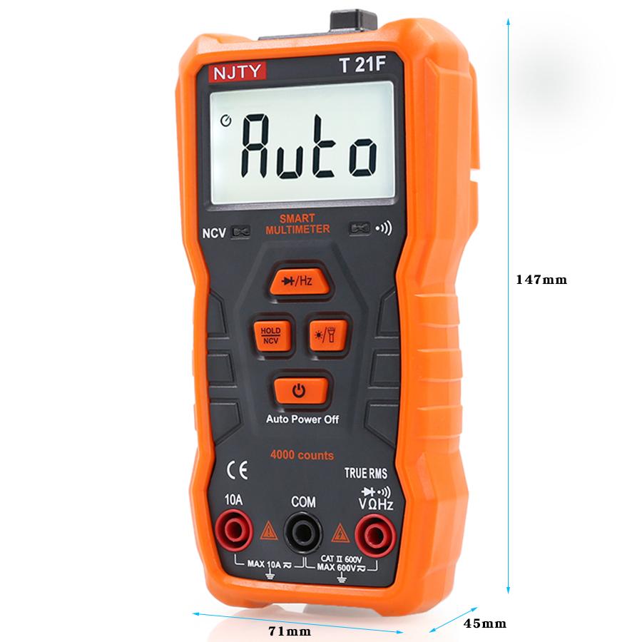NJTY T21F Multifunctional Overload Protection Electrician Multimeter Household High-Precision Digital Multimeter
