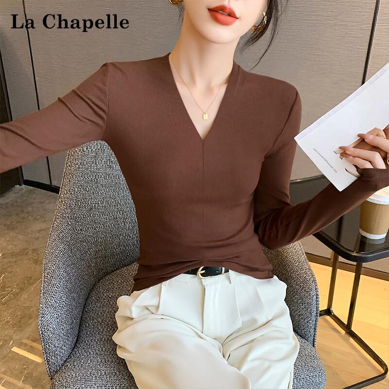 La Chapelle Women s V-Neck Long-Sleeve Base Layer Top M