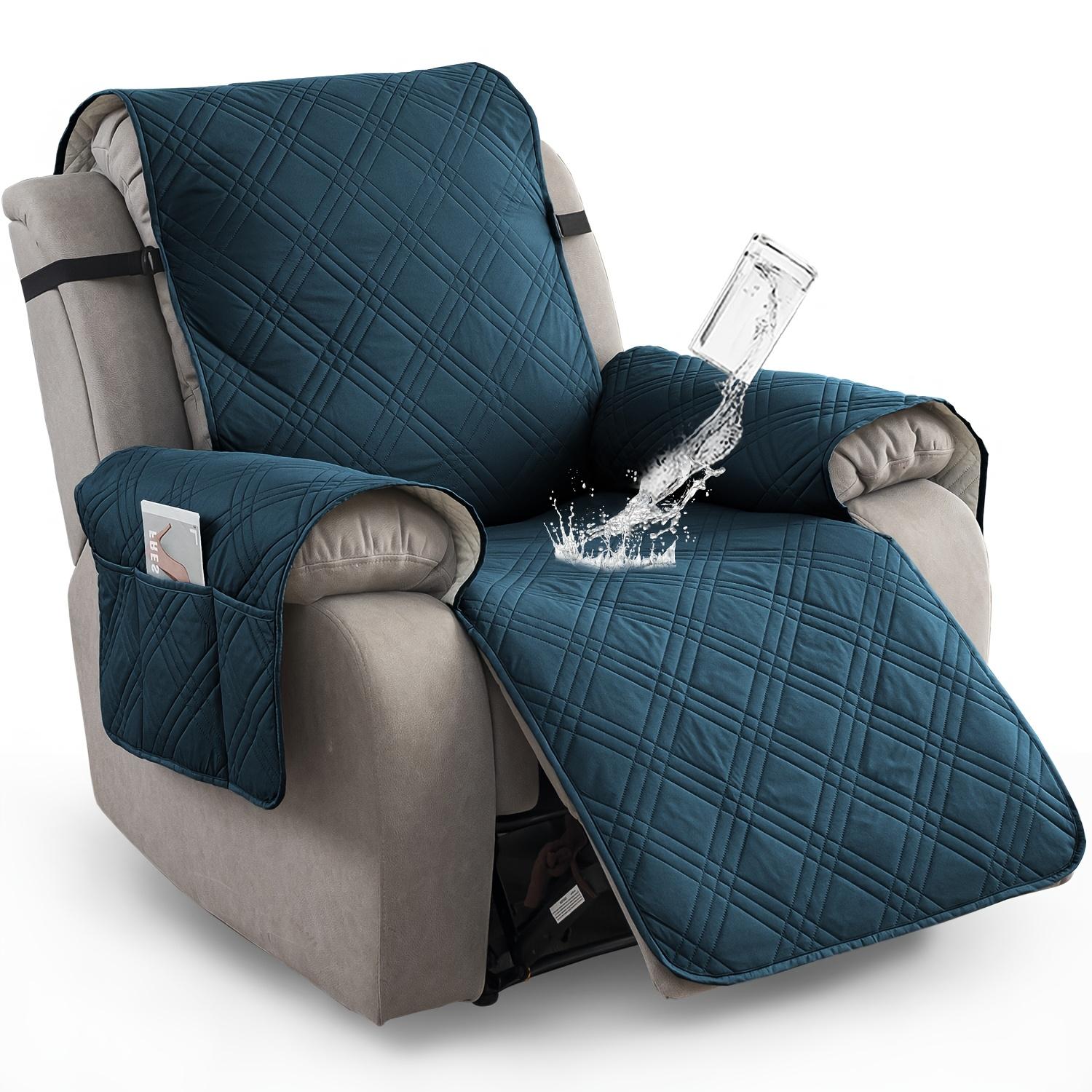 

1Pcs 100% Waterproof Recliner Cover, With Pockets, Non-Slip Recliner Cover, Washable Recliner/Furniture Protector, Suitable For Pets (Recliners) павлин голубой