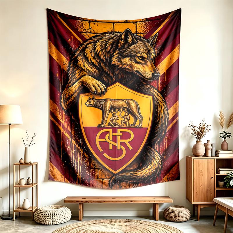 AS Roma (19) Tapiz Adecuado Para Decorar Hogares Residencias Estudiantiles Y Dormitorios Suave Al Tacto Y Un Regalo Perfecto Para Amigos Y Familiares