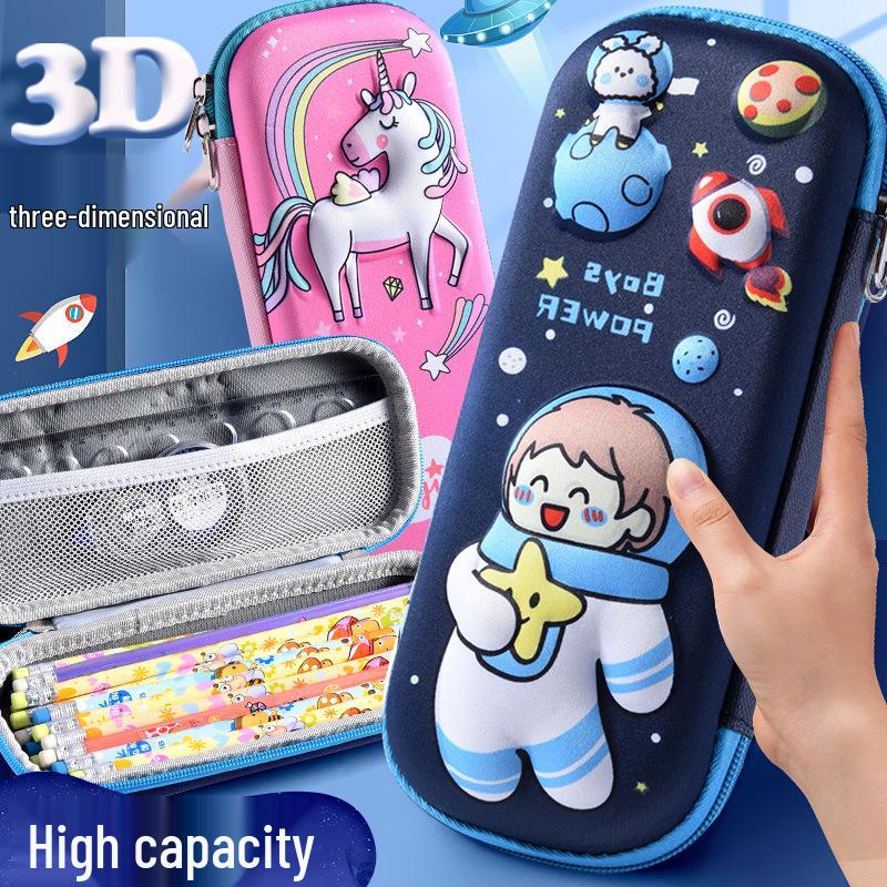 3D Kinder Federmäppchen: Multifunktionale EVA-Schreibwarenbox mit großer Kapazität für Grundschüler