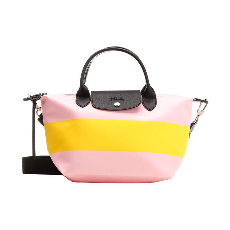 

Longchamp Le Pliage Zipper Closure Canvas Shoulder Crossbody Tote Bag Small Women bags Pink Yellow 1512HDCG05 Pink & Yellow