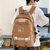Student Schoolbag Women's Large Capacity Backpack Color Block Men's Backpack