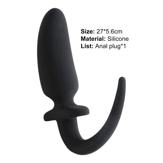 Yousheng Anal Plug Smooth Fast Adaptation Silicone Dog Tail Butt Beads Sex Toy for Beginner