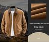 2026 Men's Pure Cotton Lapel Jacket: Trendy American Casual Workwear Style for Spring and Autumn.