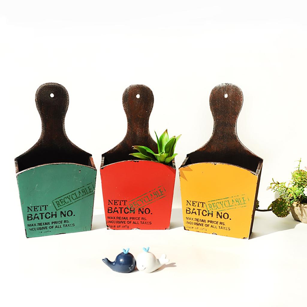 Vintage Wood Decorative Wall Box Over The Wall Door Organizer Fashion Wall Hanging Flower Holder for Artificial Flower