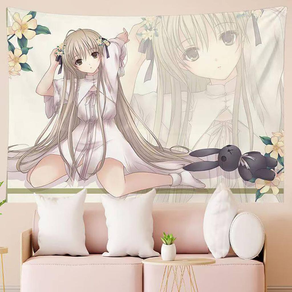 Yosuga no Sora Sora Kasugano Tapestry Kawaii Anime Girl Wall Hanging 2D Otaku Decor for Bedroom Dorm Soft Print Wall Art